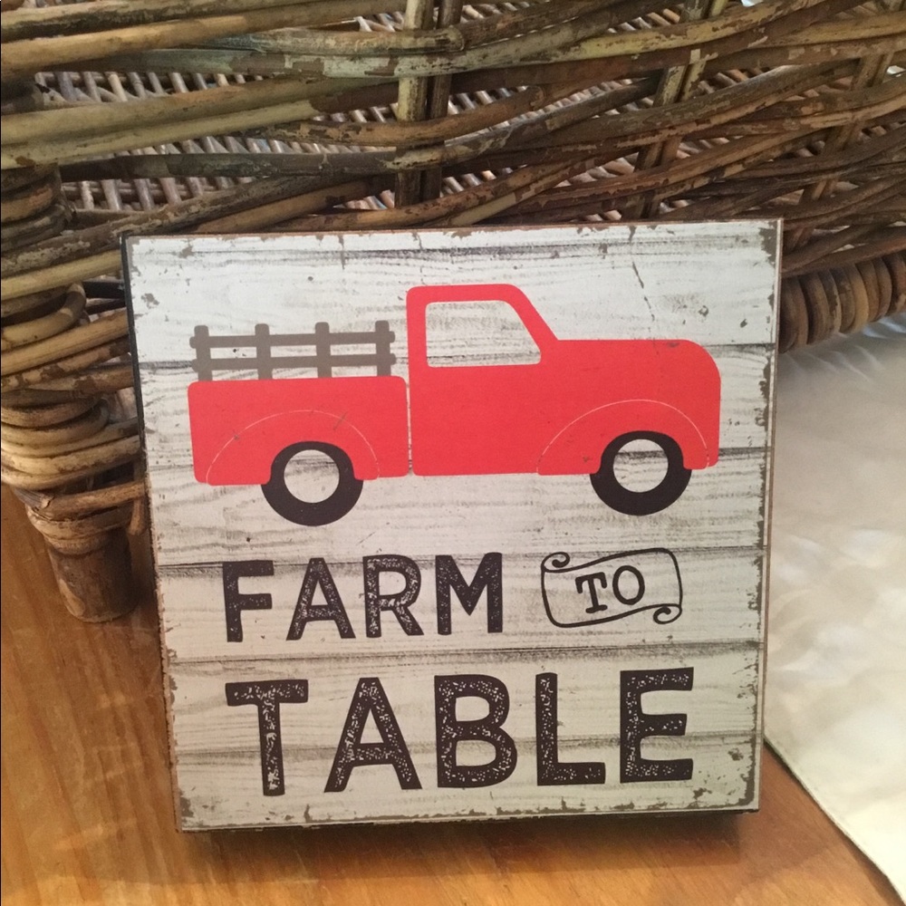 Farm to table sign